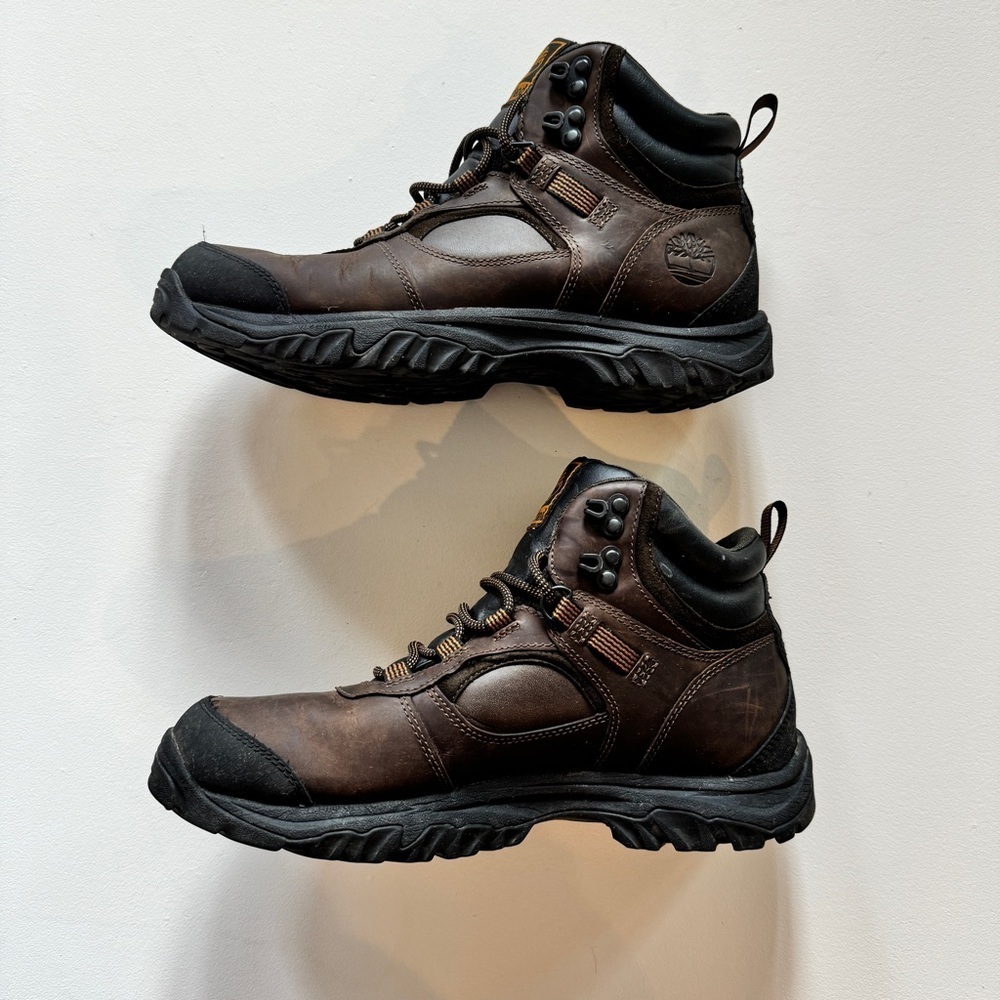 Timberland - Men's Mt Major Leather Mid Hikers in Brown - Picture 2 of 9